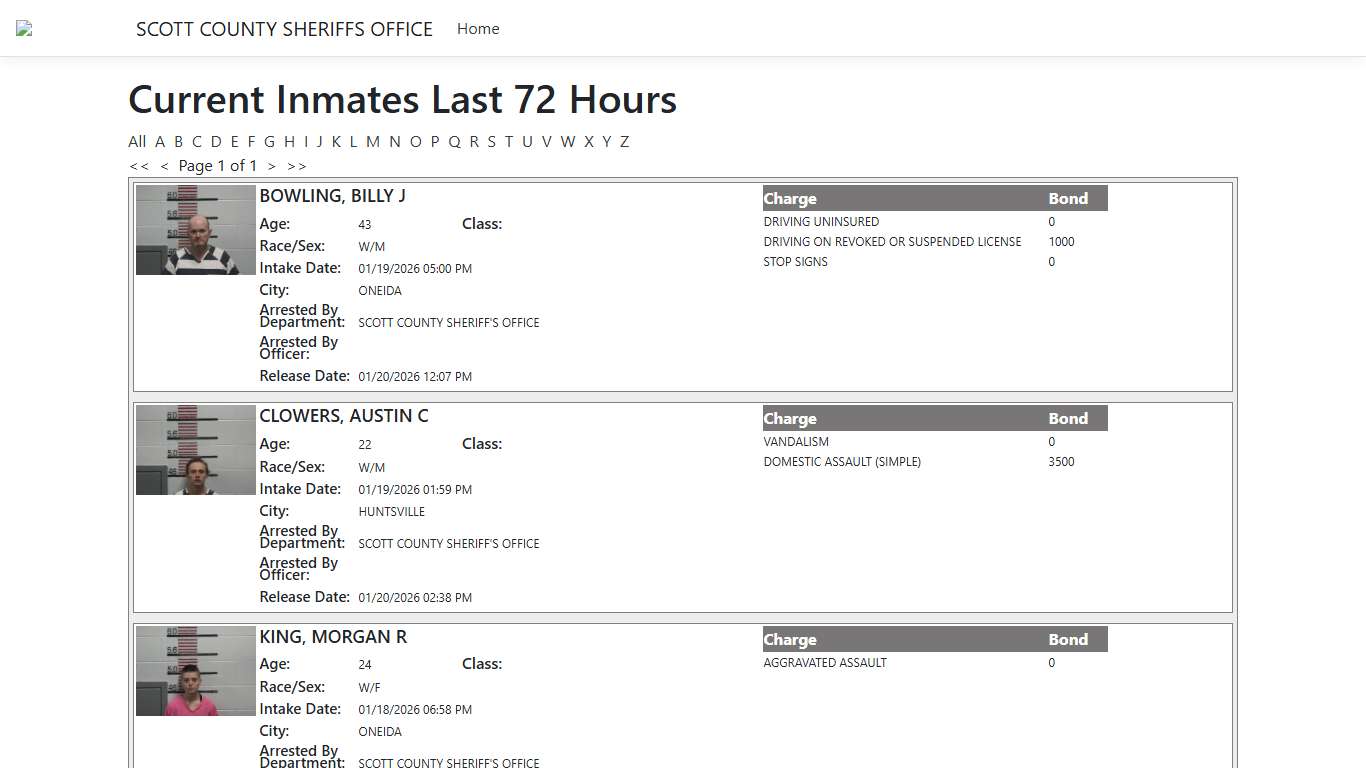 Inmates - ISOMS Portal
